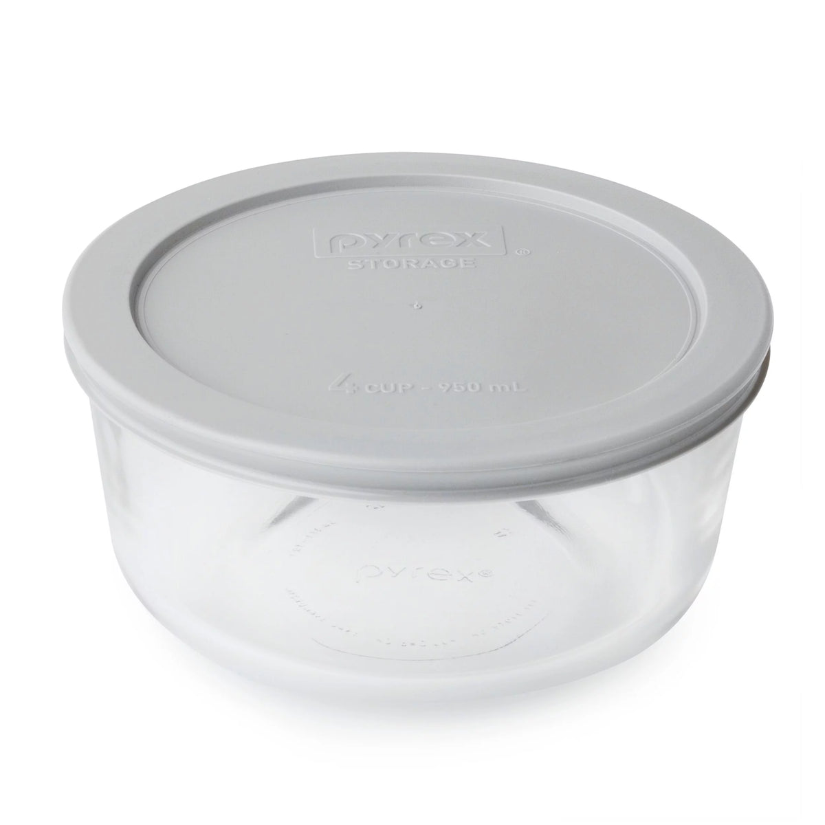 Clear Glass 4-Cup Food Storage Bowl with Lid V11258