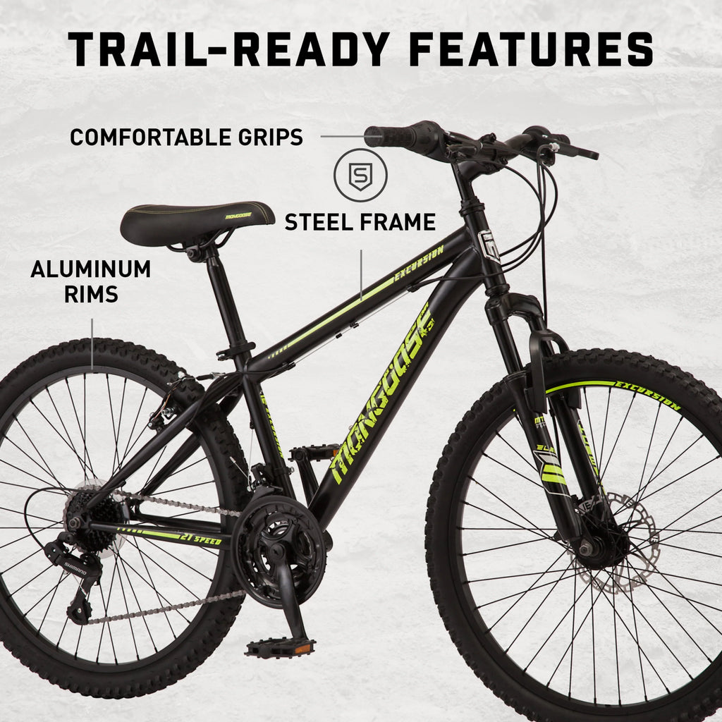 Black and Yellow 21 Speeds Mountain Bike D403
