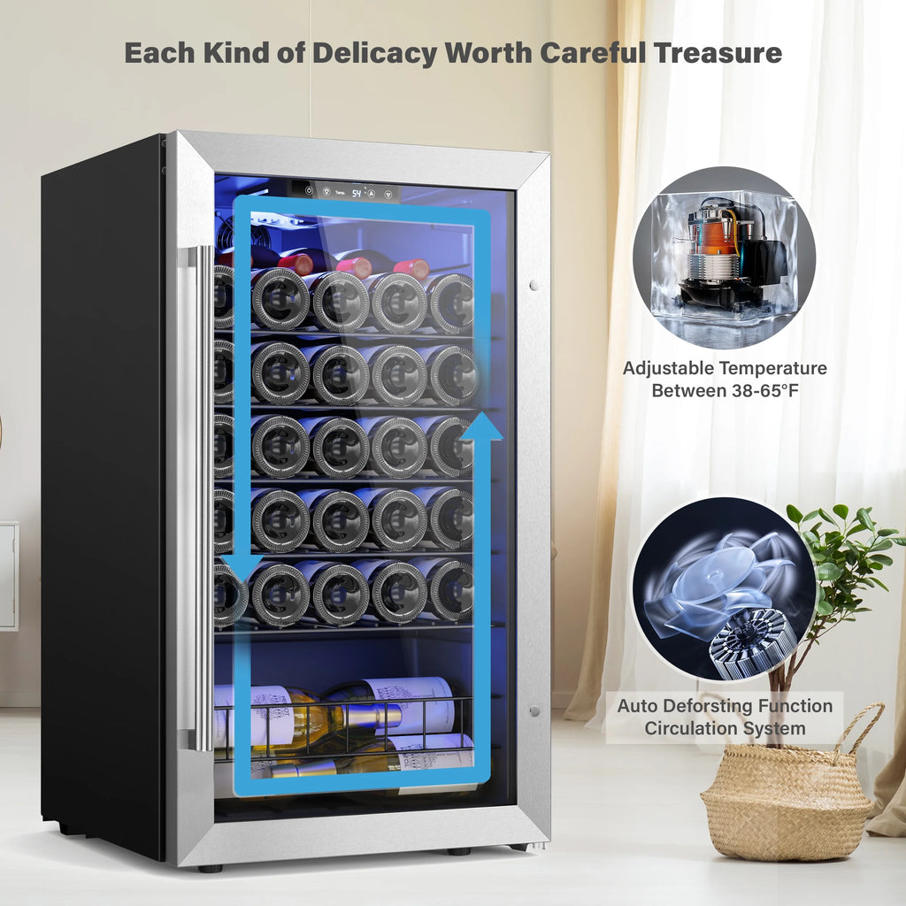 32 Bottle Wine Refrigerator Cooler Y484