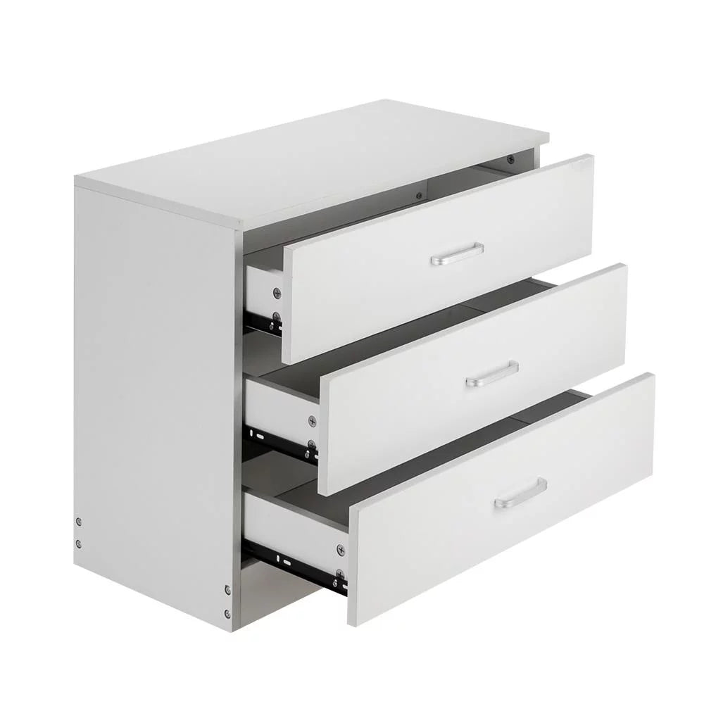White 3 Drawer Dresser I225014