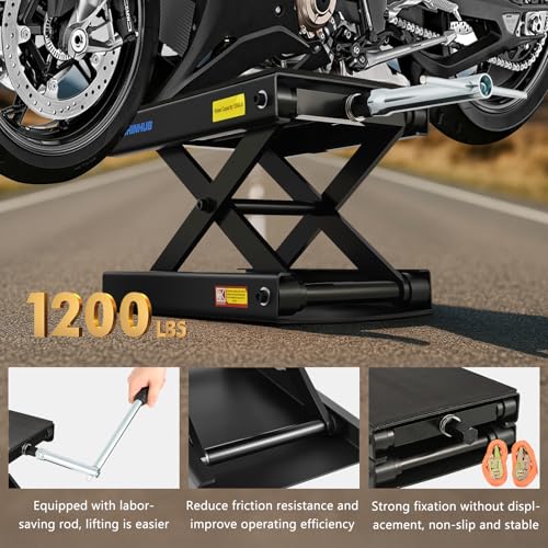 1200 Lbs Steel Motorcycle Lift Scissor Jack V1187