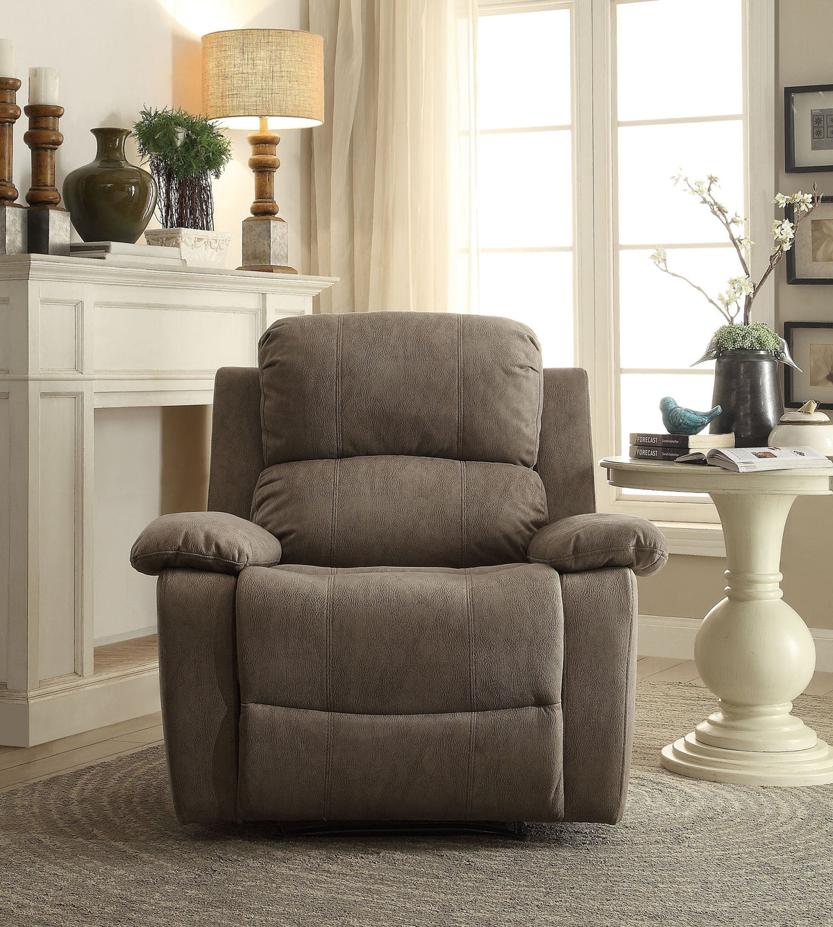 Gray Microfiber Recliner O60746