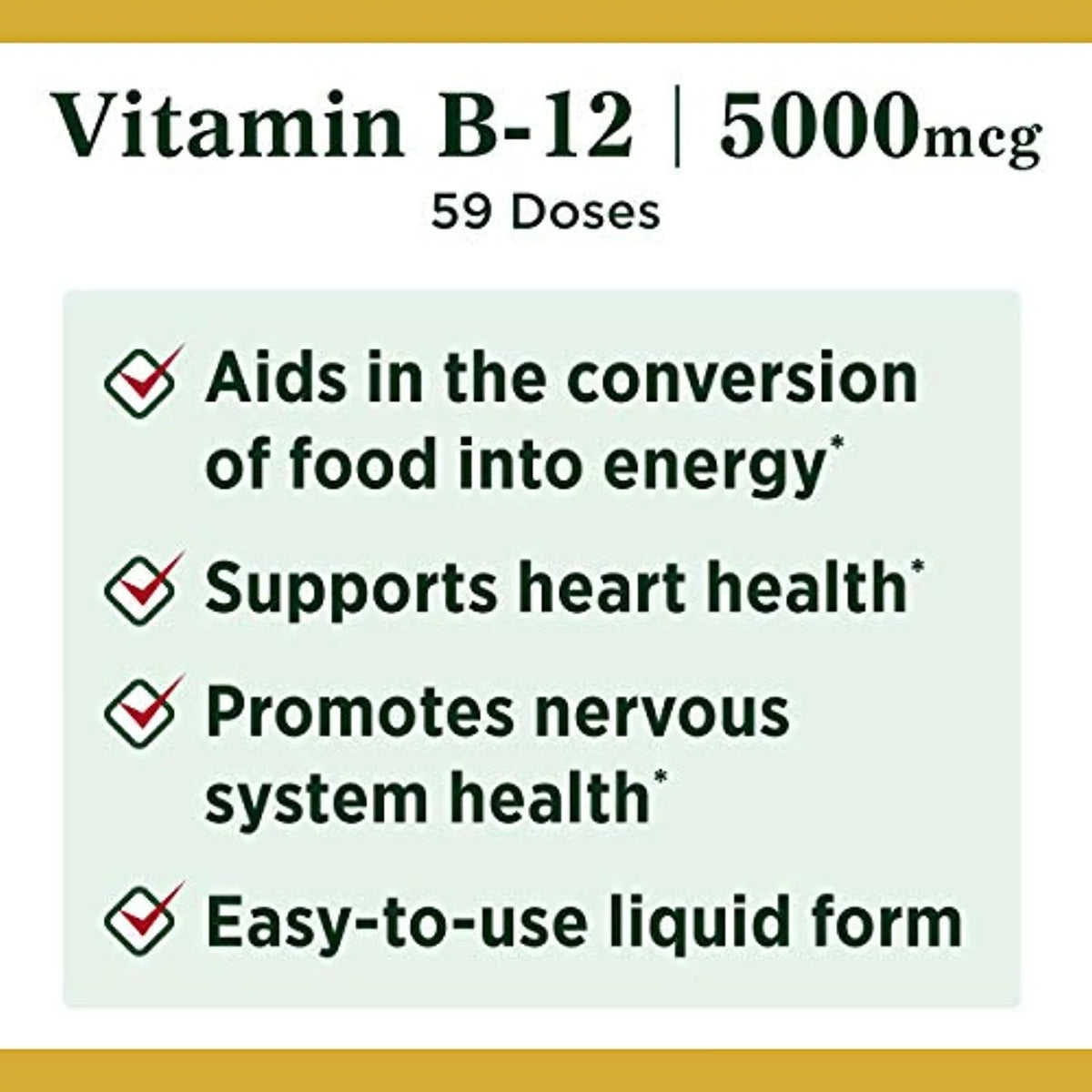 B-12 5000 Mcg Sublingual Liquid 2 Fl Oz H600