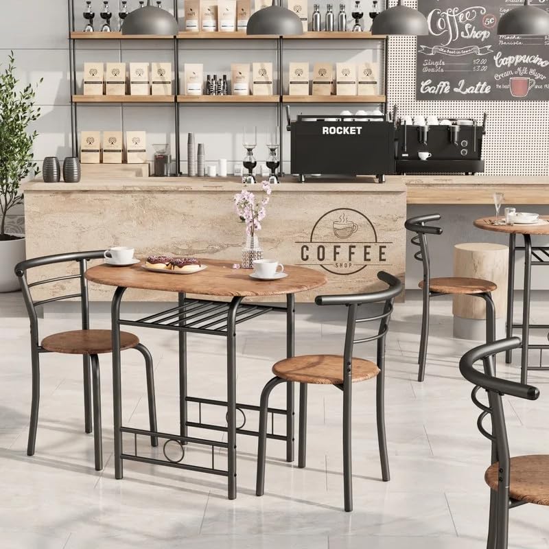 3-Piece Wooden Dining Table Set with 2 Chairs Z24763