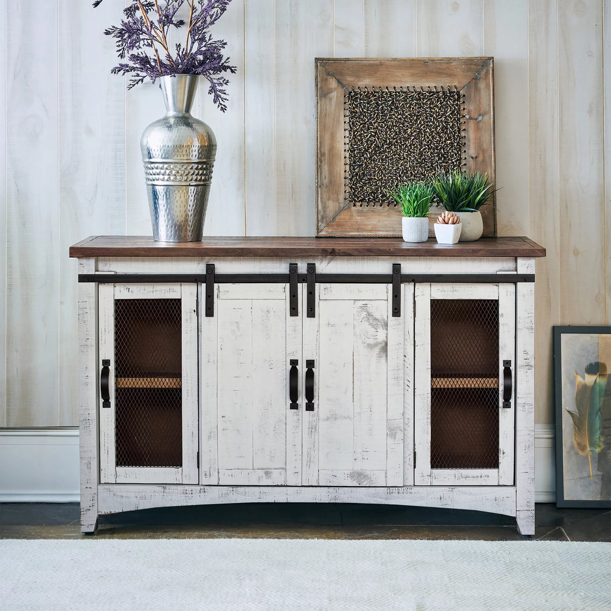 White Media Console H891