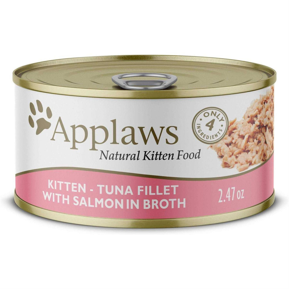 Natural Wet Kitten Food Tuna Fillet with Salmon in Broth U84299