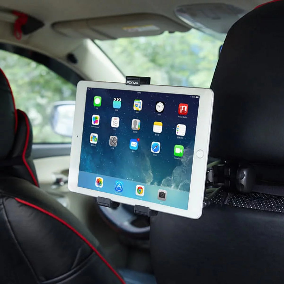 Black Rotating Car Headrest Tablet Holder I619123