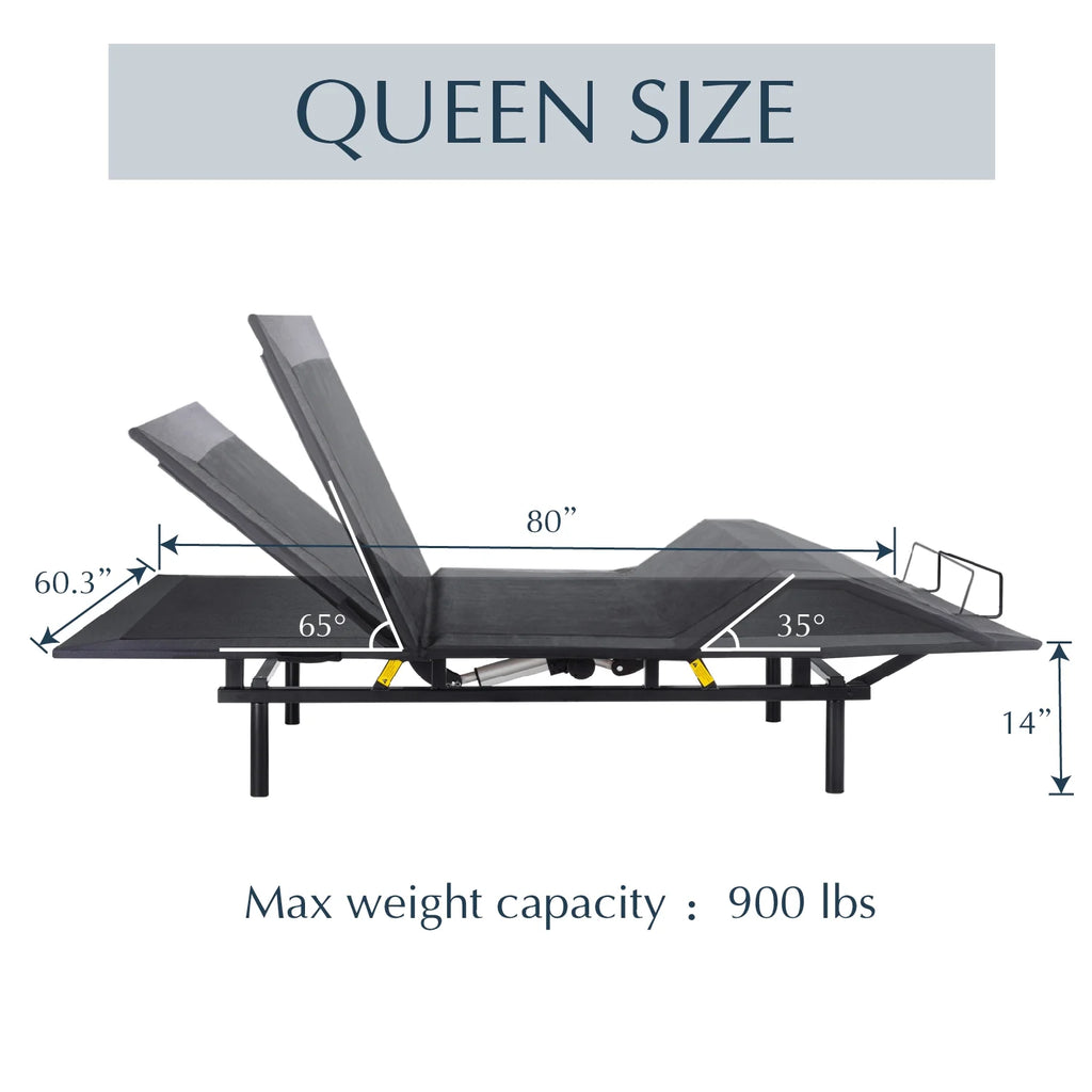Queen Size Ergonomic Electric Adjustable Bed Base Frame T76837