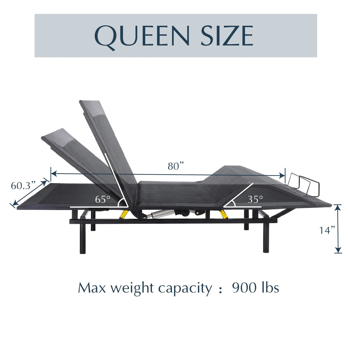 Queen Size Ergonomic Electric Adjustable Bed Base Frame T76837
