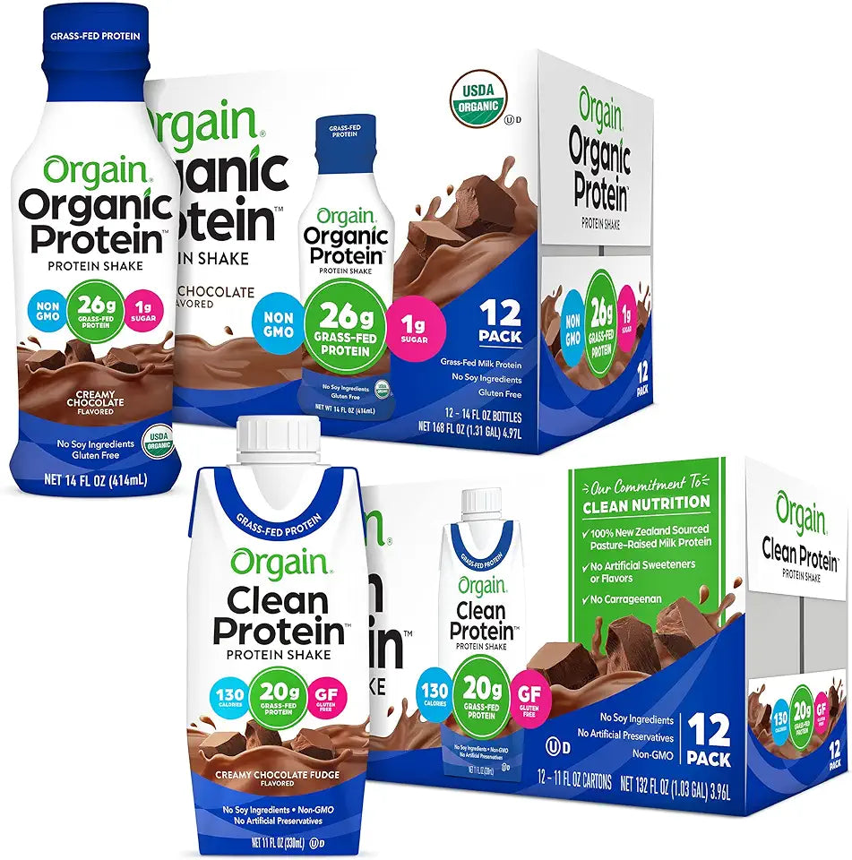 Organic Creamy Chocolate Protein Shakes 12 Pack V13796