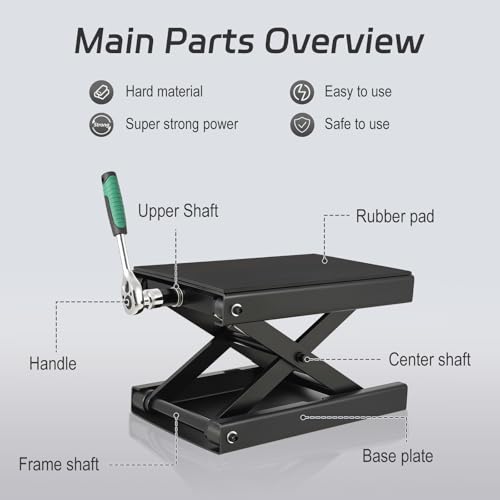 1200 Lbs Steel Motorcycle Lift Scissor Jack V1187