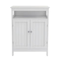 White Kitchen Storage Cabinet with Double Shutter Doors Z715260