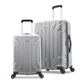 2-Piece Silver Hardside Spinner Luggage Set O190